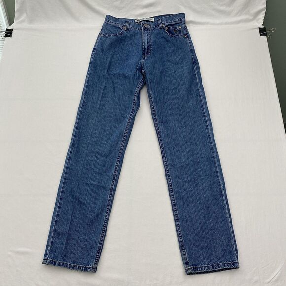 VTG Harley Davidson Jeans Mens 32x34 Blue Straight Leg 00s Y2K Workwear Biker - Picture 1 of 11